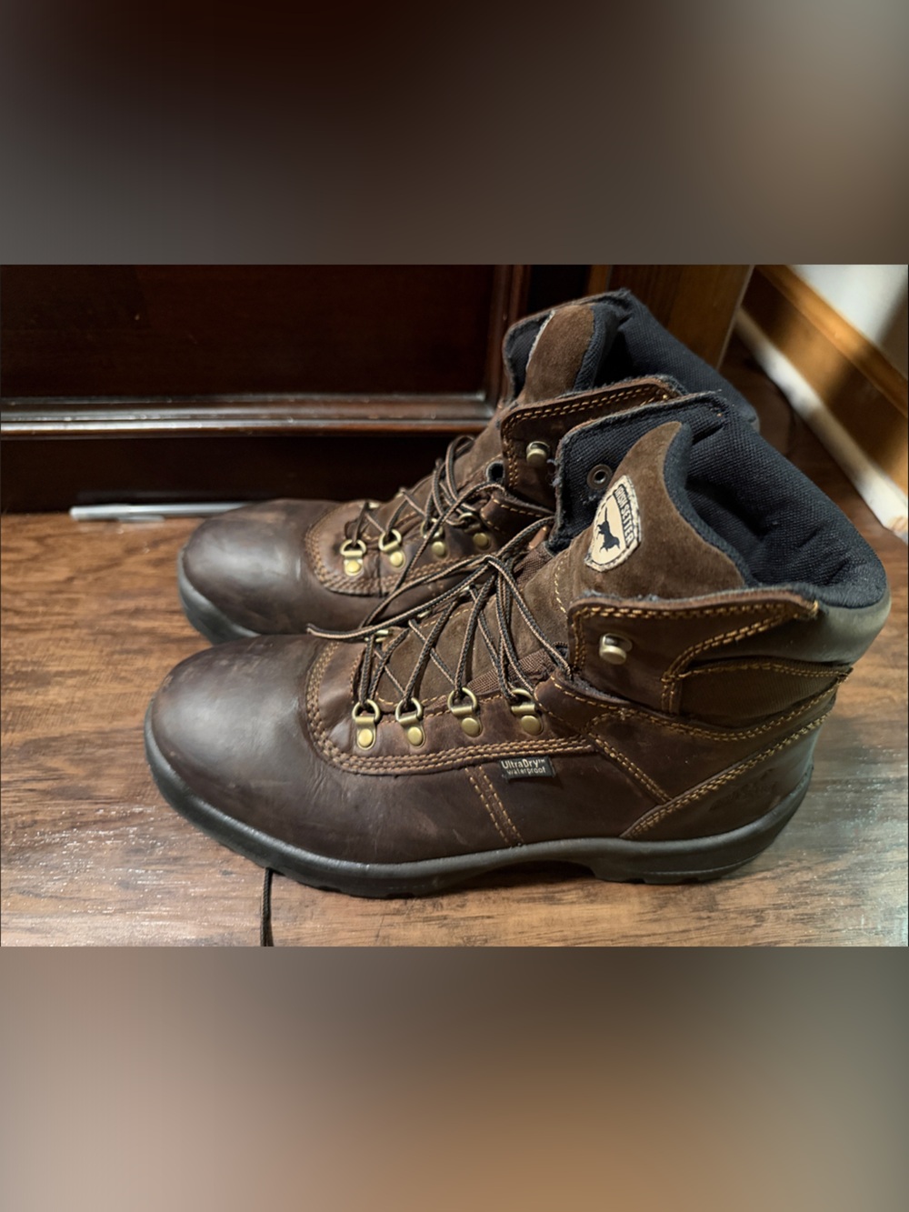 Irish Setter Dark Brown Leather Lace-Up Work Boots